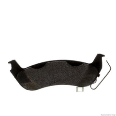 Bosch QuietCast BC1879 rear pads front view showing complete assembly and quiet benefit