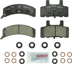 Bosch QuietCast BC369 front packaging showing included pads and hardware, reliable replacement