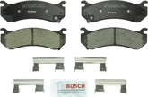 Bosch QuietCast BC785 front packaging showing pad set and hardware, ensures direct-fit confidence
