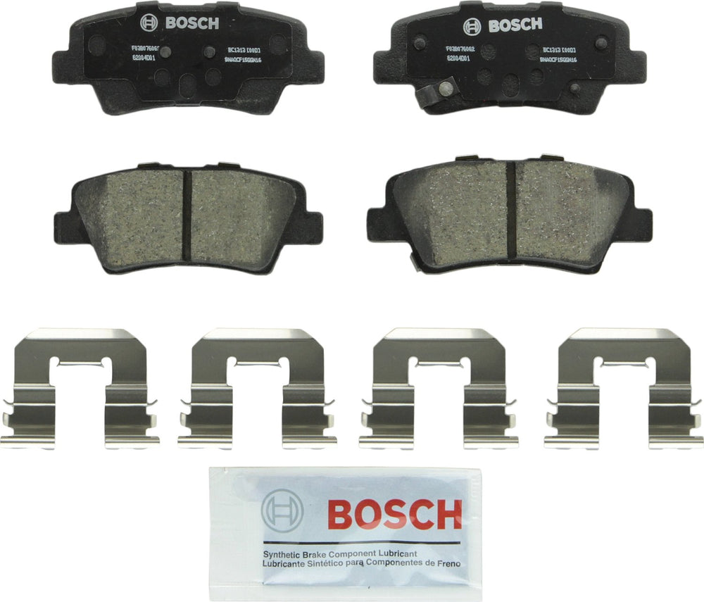 Bosch QuietCast rear pads front view showing pad shape and fit for easy installation