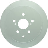 Bosch QuietCast rear rotor front view showing clean hat and braking surface for reliable stops