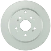 Bosch QuietCast rear rotor front view showing mounting face and fitment benefits