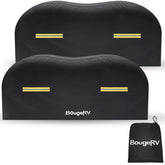 BougeRV front view of dual axle tire covers showing full coverage and fit