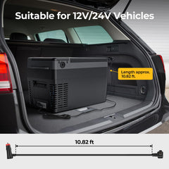 BougeRV plugged into vehicle cigarette lighter for on-the-road cooling