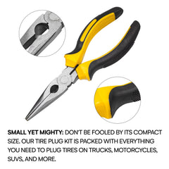 Boulder Tools heavy-duty tire plugs detail showing strong seal benefit