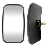 Boursin front view compact forklift mirror showing shape and mounting benefit