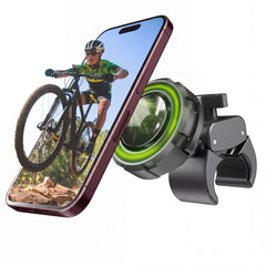 Bracketron front view showing MagAlign MAX magnetic bike mount with neat design and benefit