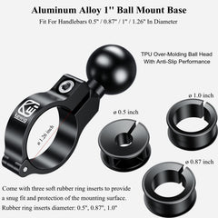 BRCOVAN close-up of 1 inch TPU ball head highlighting non-slip wear resistance