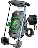 BRCOVAN front view of phone mount showing secure cradle and charging benefits