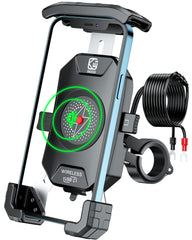 BRCOVAN front view of phone mount showing secure cradle and charging benefits