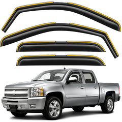 Breejoy front view installed on crew cab door shows clean low-profile benefit