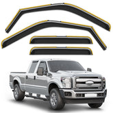 Breejoy front view visor installed on truck showing neat fit and protection