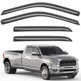 Breejoy front door visor installed on Ram showing clean fit and improved ventilation