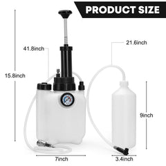 BreeRainz 1L waste bottle and hose collecting used fluid for tidy disposal