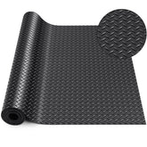 Breling front view of full 24x10 ft roll showing black diamond pattern and coverage benefit