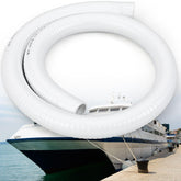 Breling front view of 5 ft sanitation hose showing compact packaging and ease of storage