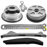 BRNEWKITS front view of timing chain kit showing boxed components and labels for easy identification
