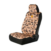 Browning front view seat cover showing Arms Co. camo and full coverage protection