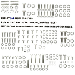 BRSUNAVOM bolts installed on small block Chevy demonstrating improved appearance