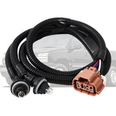 BSNOVT front view of rear bumper harness showing plug-and-play connector and fitment benefit