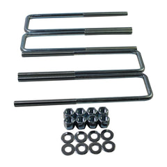 BST BSSP front packaging showing four 12.5" U-bolts and hardware for secure replacement