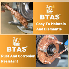 BTAS close-up texture of copper antiseize, displays high-temperature resilience
