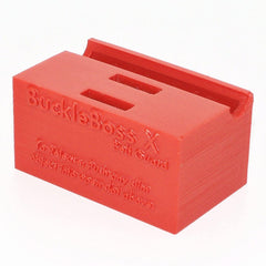 Buckle Boss front view showing robust guard and clear fit benefit