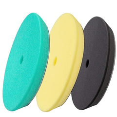 BUFFING HERO front packaging showing 3 pads and 5-inch size benefit