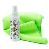 BugSlide bottle front view showing compact travel-friendly design and convenience