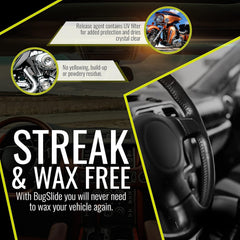 BugSlide wipe down with microfiber cloth for streak-free shine