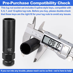 Builimeer socket in hand showing scale for portable roadside convenience