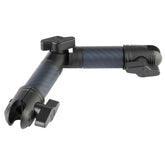 Bulletpoint front view of carbon fiber Kevlar mounting arm showing form and stability