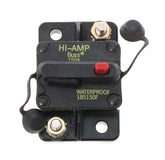 Bussmann CB185 front panel showing flush mount and labeled rating for neat installation