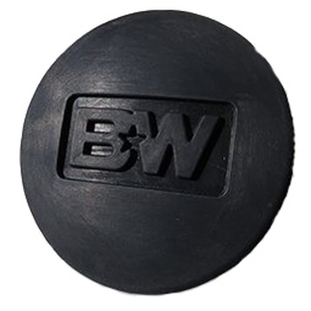 B&W rubber gooseneck cover front view protecting hitch from dirt