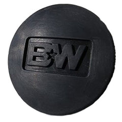 B&W rubber gooseneck cover front view protecting hitch from dirt