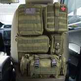 BXBXHD front view seat back organizer showing pockets for tidy storage