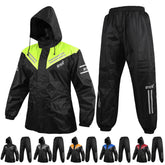 BYKR front view of jacket and pants showing full waterproof coverage