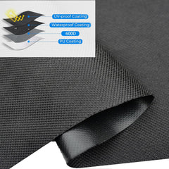 BystralX close-up of 600D fabric texture highlighting durability benefit