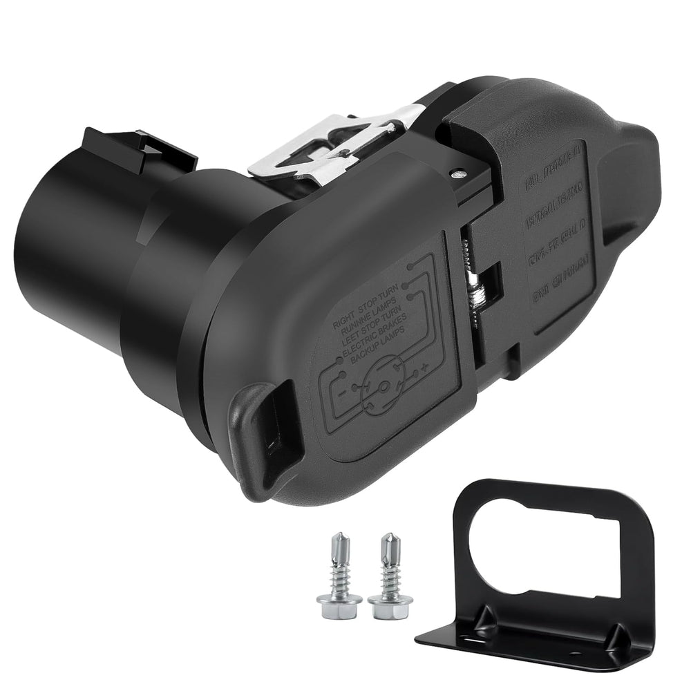 C-Tzu front connector assembly showing dual plugs and bracket for easy towing