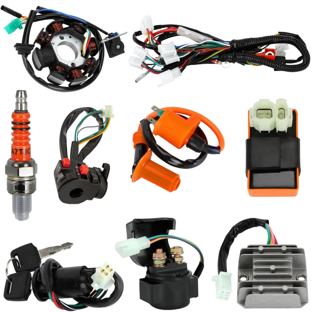 CAFEZAYO complete wiring harness kit front view showing organized connectors and fit