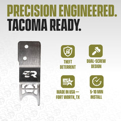 Cali Raised LED tamper-resistant hardware and custom install bit laid out for quick bolt-on installation