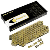 Caltric front view showing packaged 530-pitch 120-link chain and labeling, ensuring correct fit