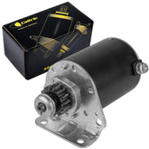 Caltric starter front view showing mounting flange and compact design benefit