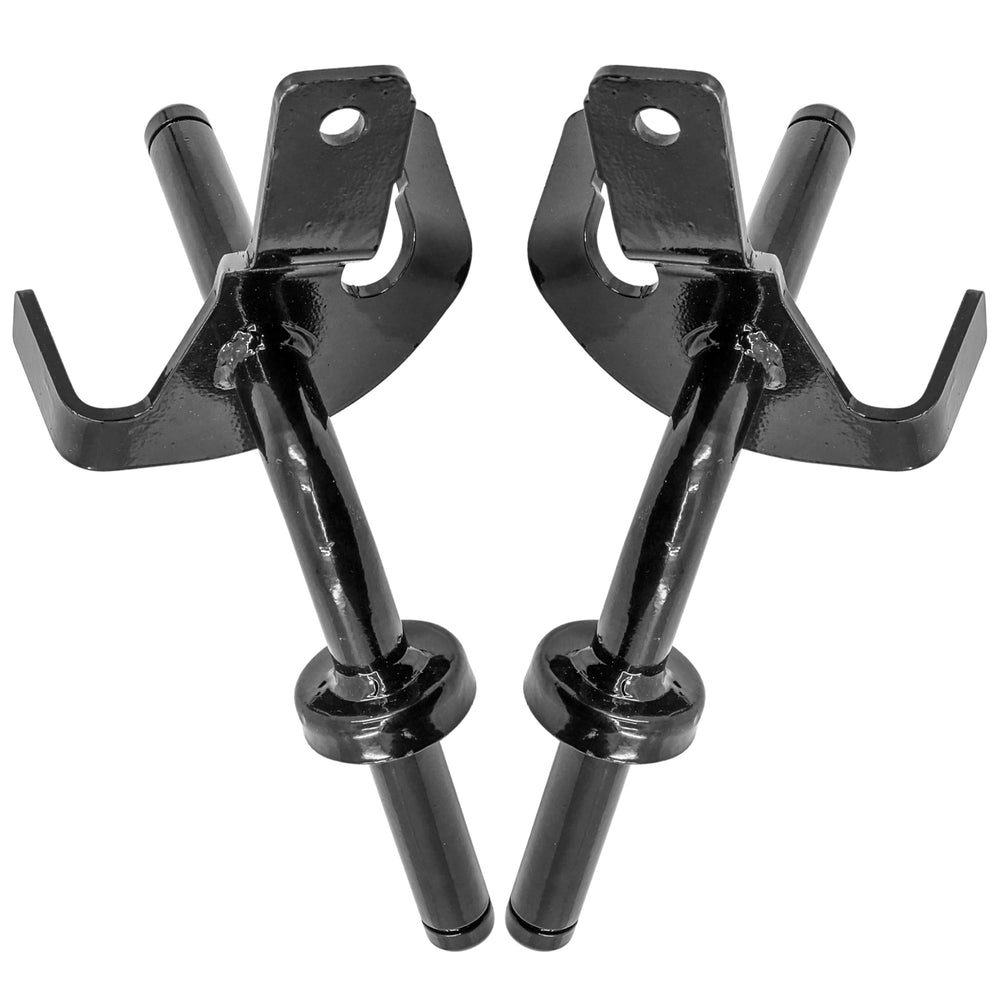 Caltric front view of both spindles showing fit and mounting for easy identification