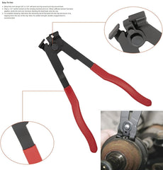 CALU LUKY crimping pliers close-up showing hardened jaws and built-in cutter benefit
