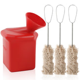 Calvana angled lube bucket front view showing durable construction and easy refill