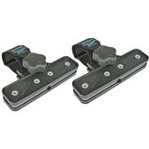 Camco de-flapper max front view showing clamp and strap for secure hold