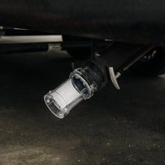 Camco clear extender connection detail displaying bayonet and lug fittings benefit