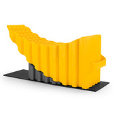 Camco curved trailer aid front view showing ramp and lift benefit