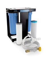 Camco Evo X2 front assembled showing dual canisters and easy access benefits